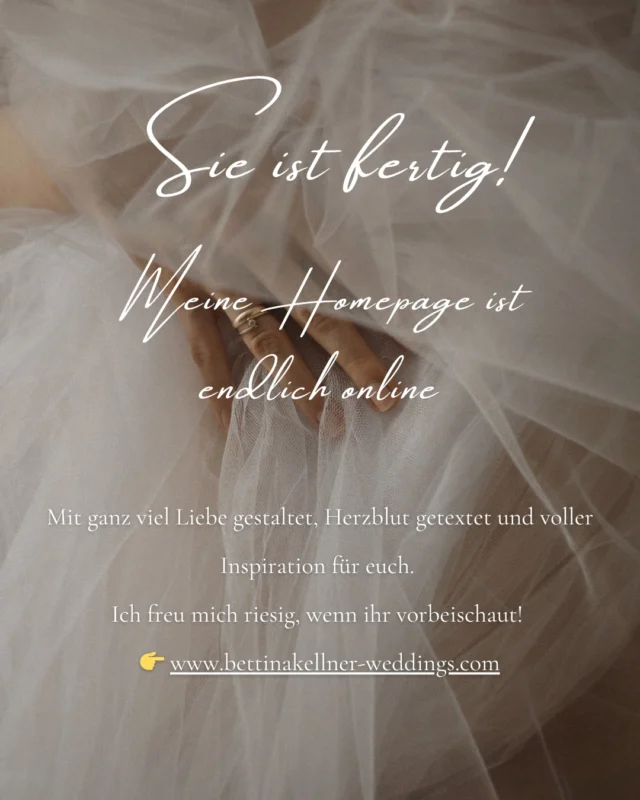 Meine Homepage ist endlich online!!! 
Den Link findet ihr in meiner Bio. 
#homepageonline #endlichfertig #mitliebegemacht #hochzeitsplanung #coachingreise #neuanfang